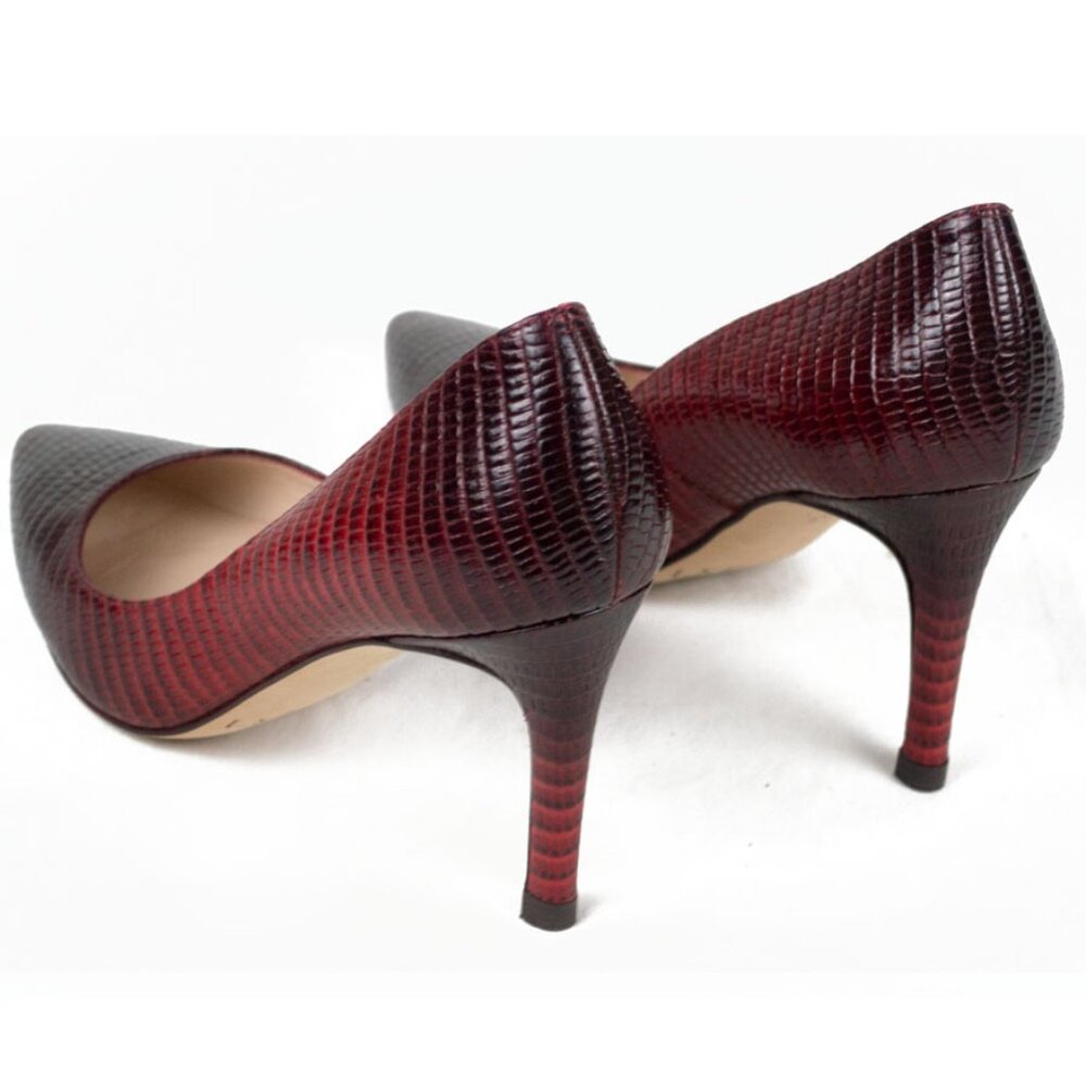 Lk Bennett Crocodile Burgundy Python Leather Romy… - image 7
